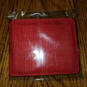 Bride red fabric wallet with leather inside